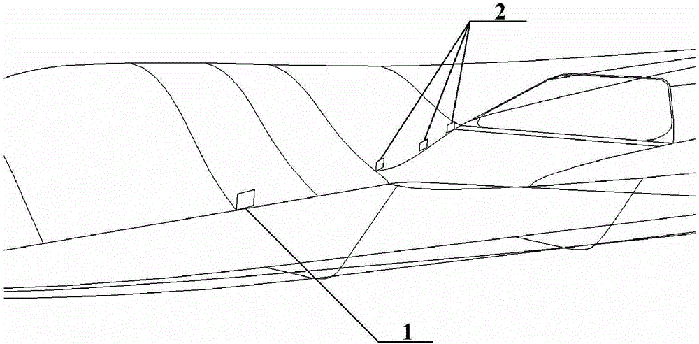 Airplane forebody vortex flow control device