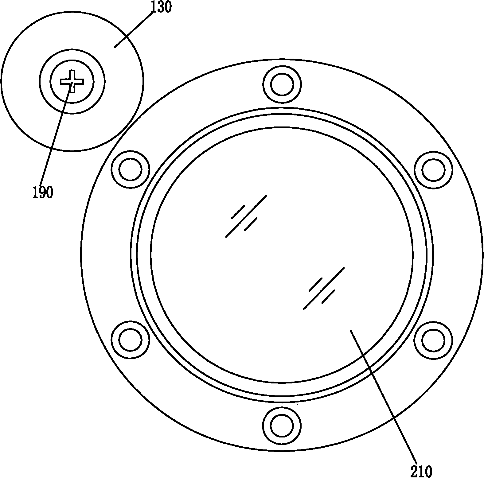 Baffle plate mechanism of observing window