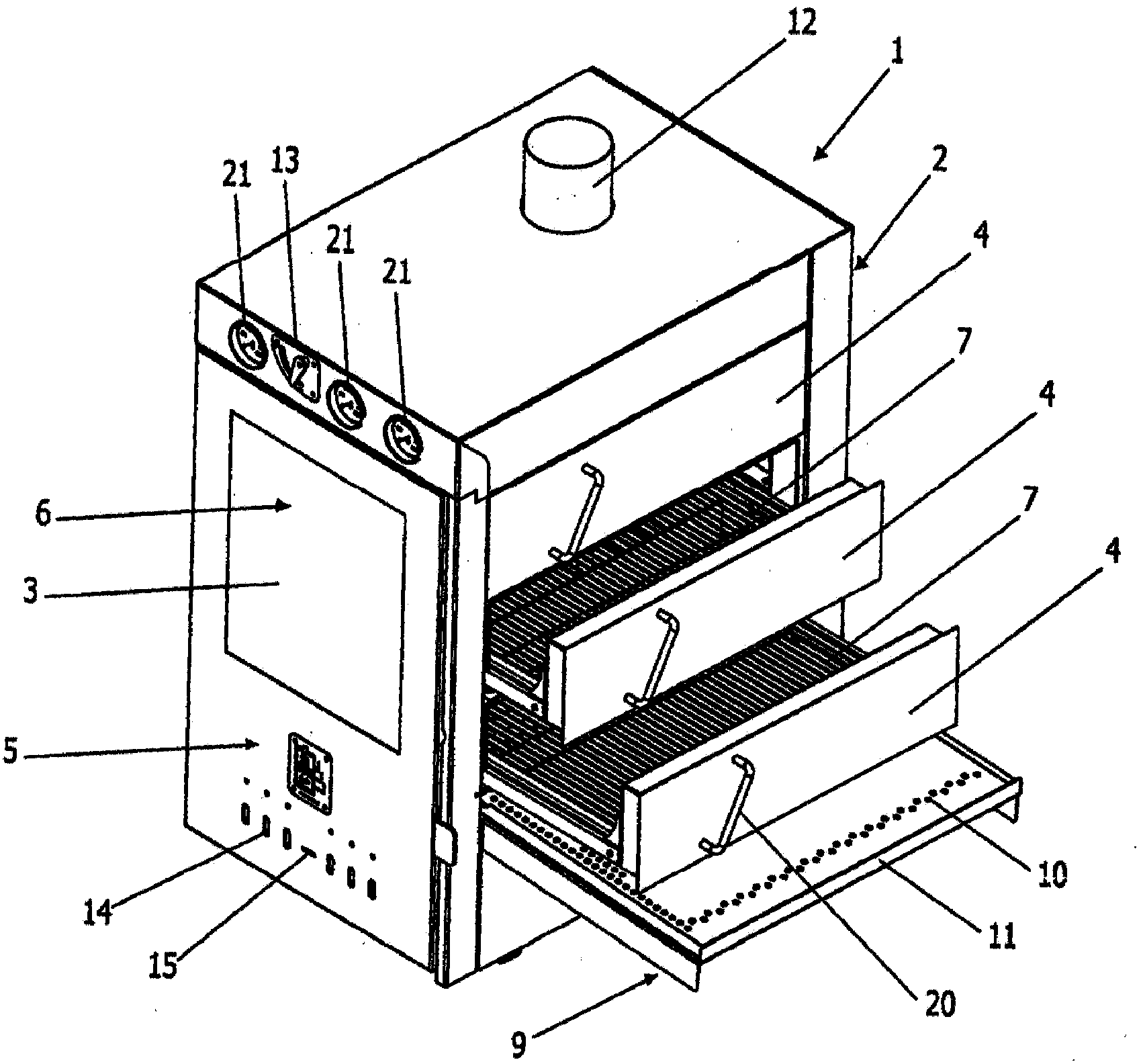 Oven for grilling food