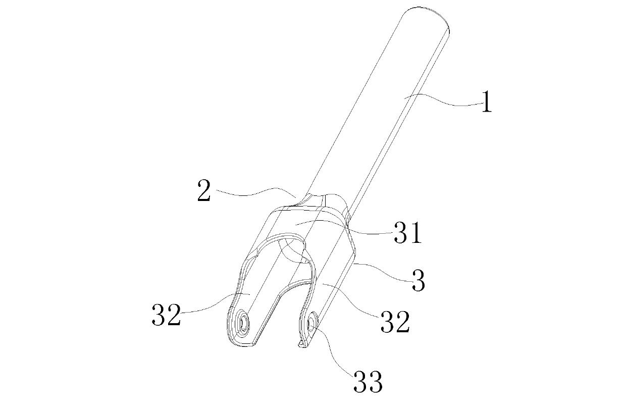 Integrally-formed front fork and manufacturing method thereof