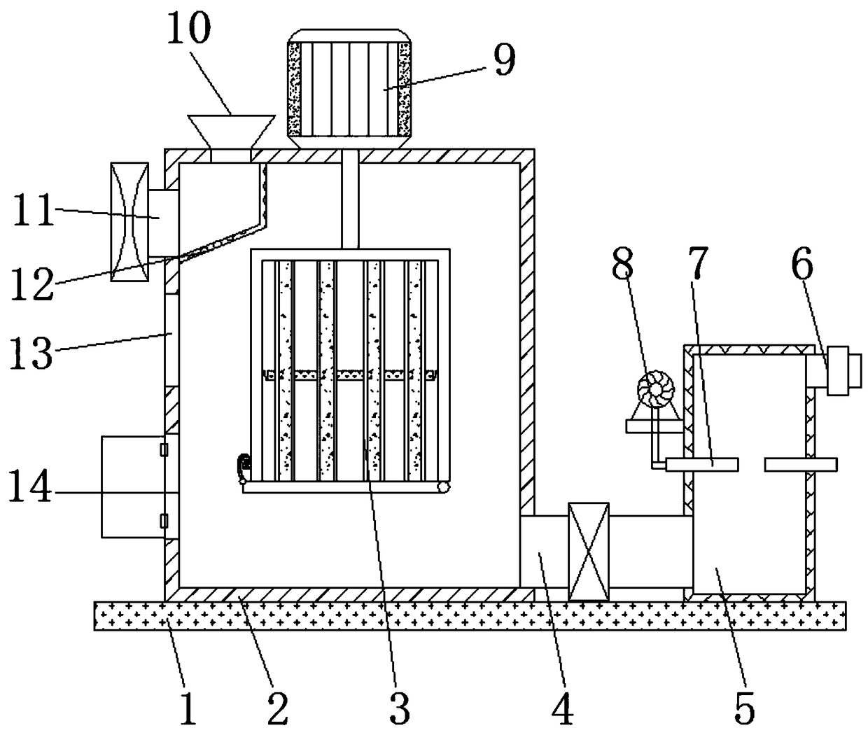 Environmental protection equipment used for sewage treatment and having multi-stage filtering function