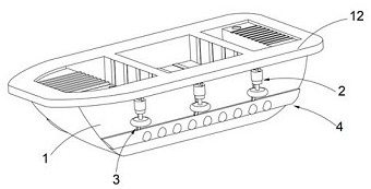 An auxiliary stabilizer for a ship