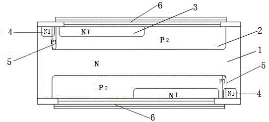 Low-capacitance and low-voltage semiconductor overvoltage protection device