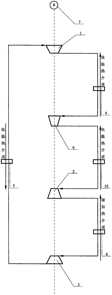 Bidirectional thermal cycle and first type of heat-driven compression heat pump