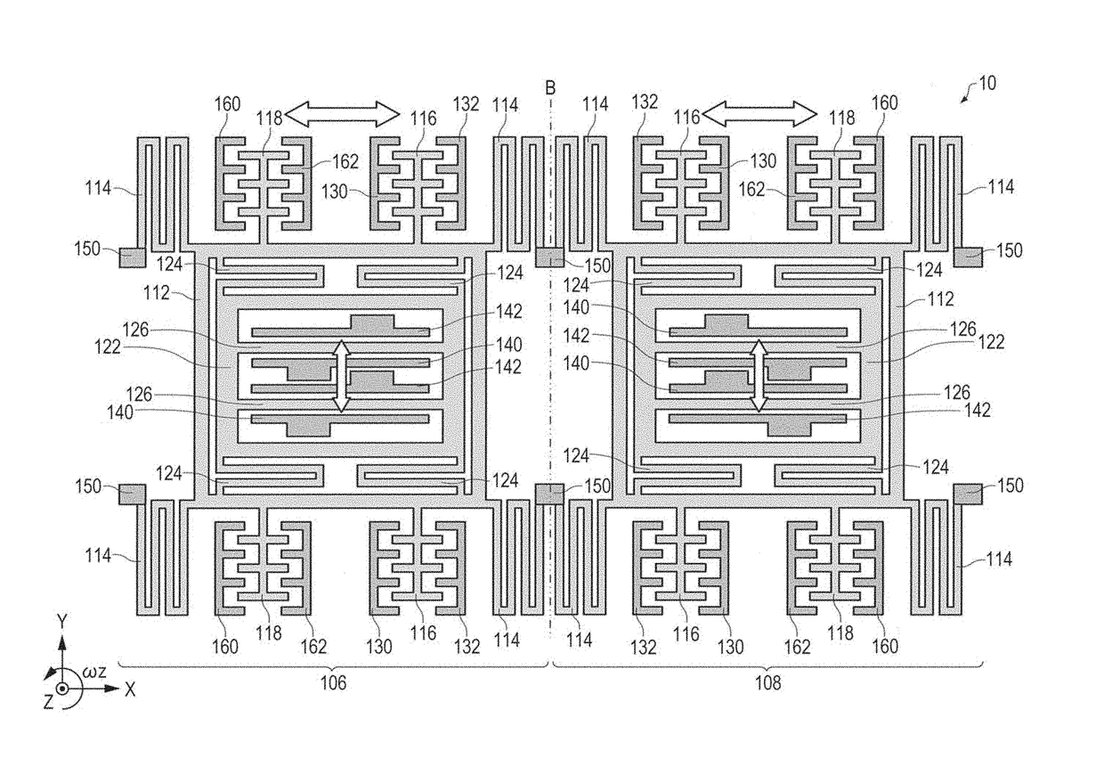 Drive circuit, angular velocity detection device, electronic apparatus, and moving object