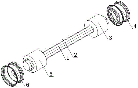 Two-way winding wheel set