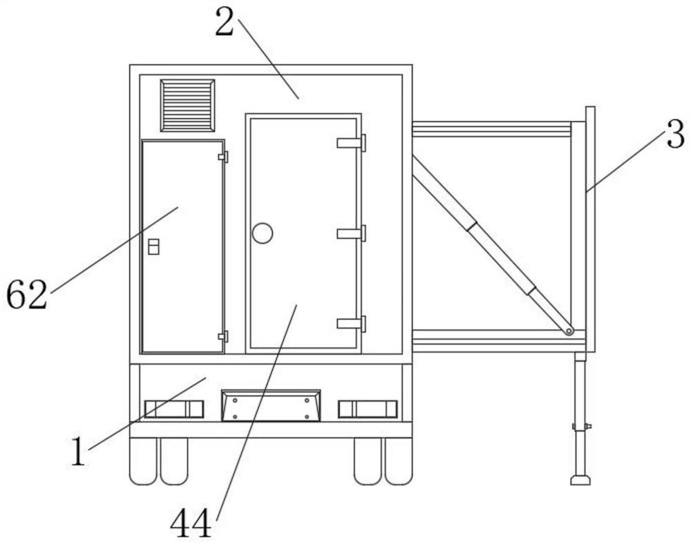 Vehicle-mounted extensible mobile biological safety laboratory