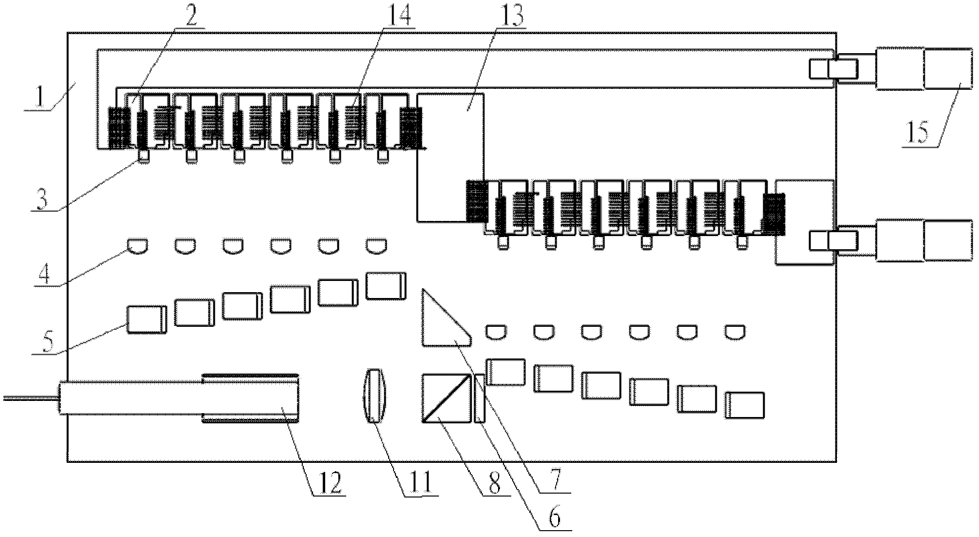 Optical fiber coupling module of platform-type turning and reflecting single-tube semiconductor laser