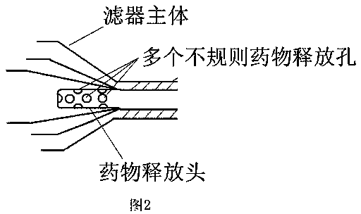 Vena cava filter device capable of releasing thrombolytic drug