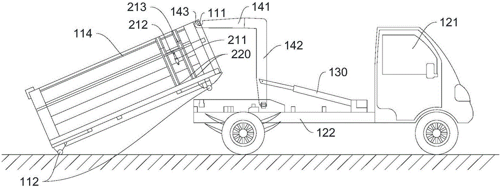 Detachable dustbin and rubbish recycling vehicle