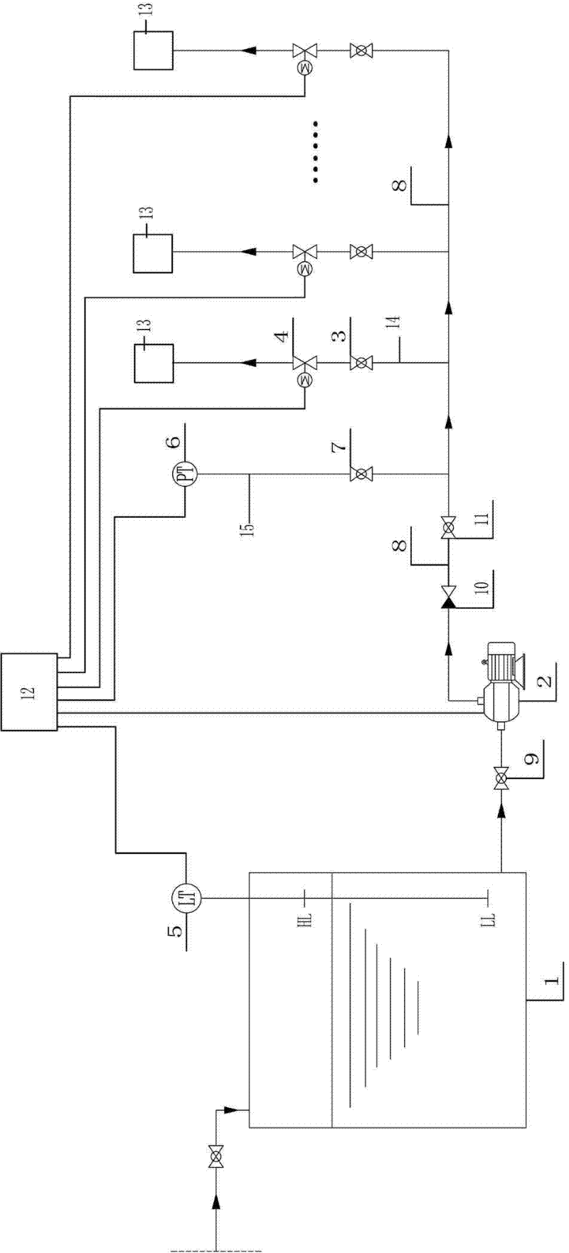 Automatic water supplementing device for water-air cooler of rectifier cabinet