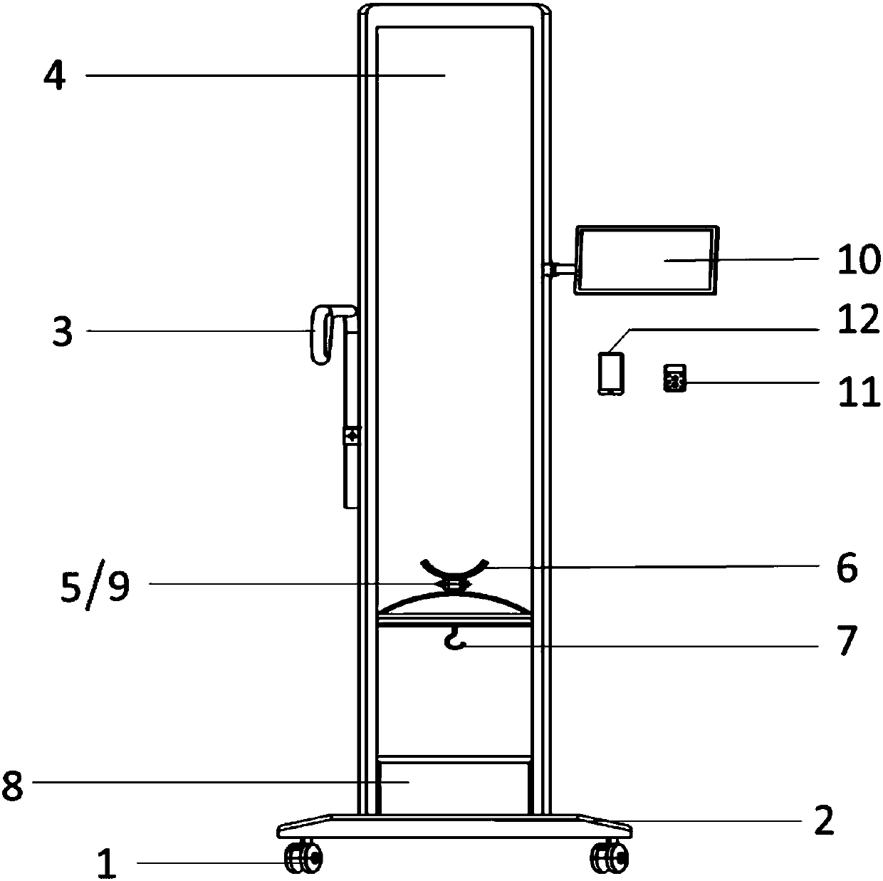 Hip joint activity passive adjusting device