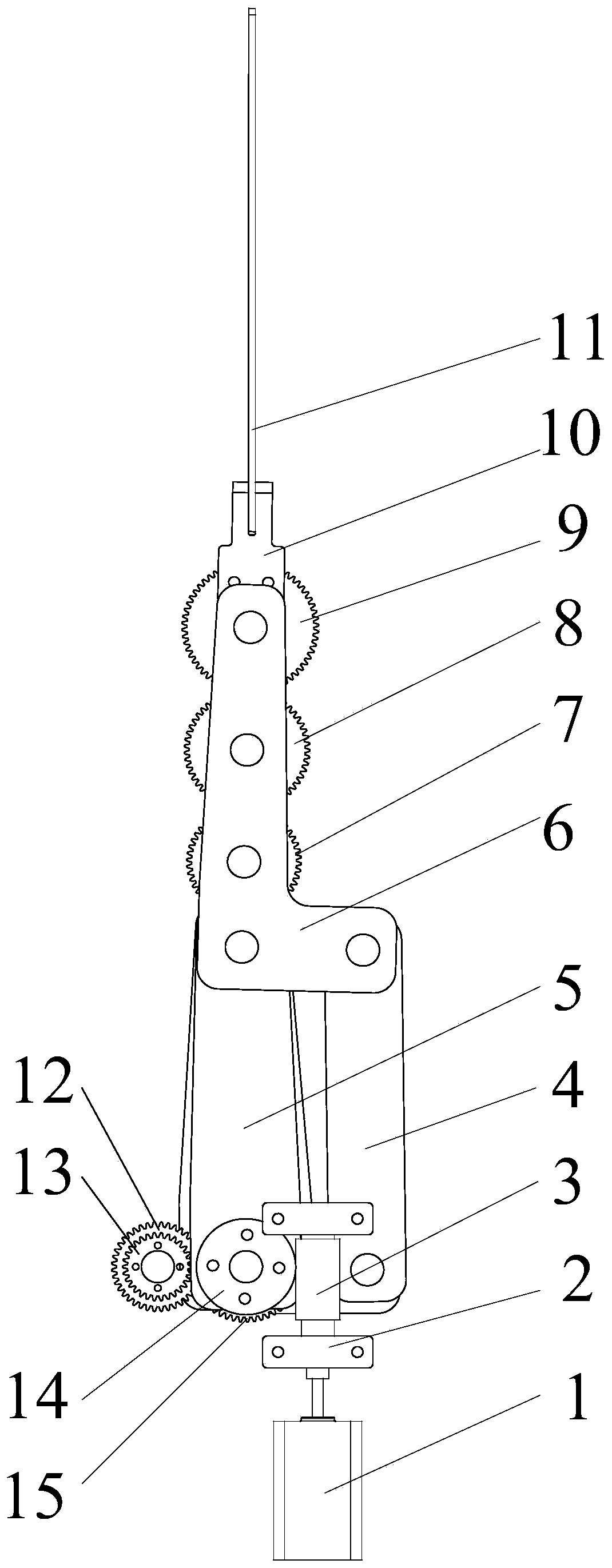 Bionic fishtail based on gear connecting rod mechanism