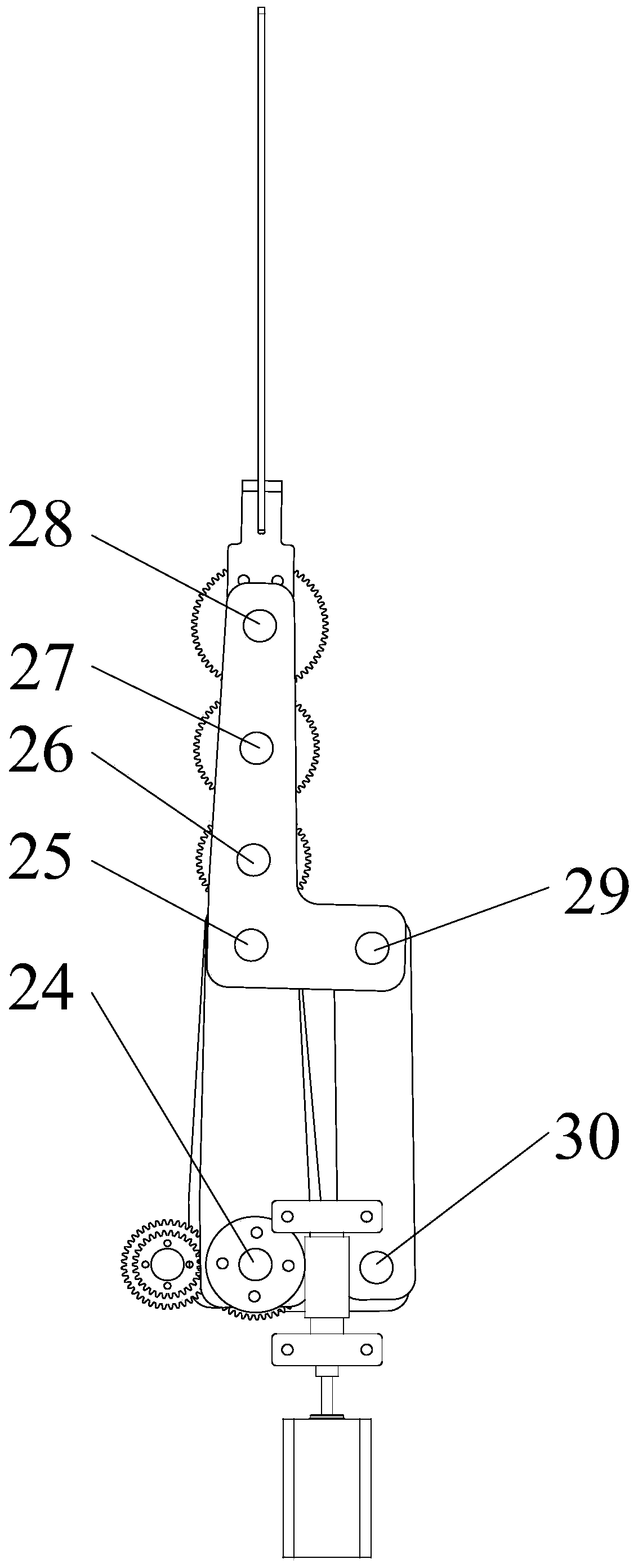 Bionic fishtail based on gear connecting rod mechanism