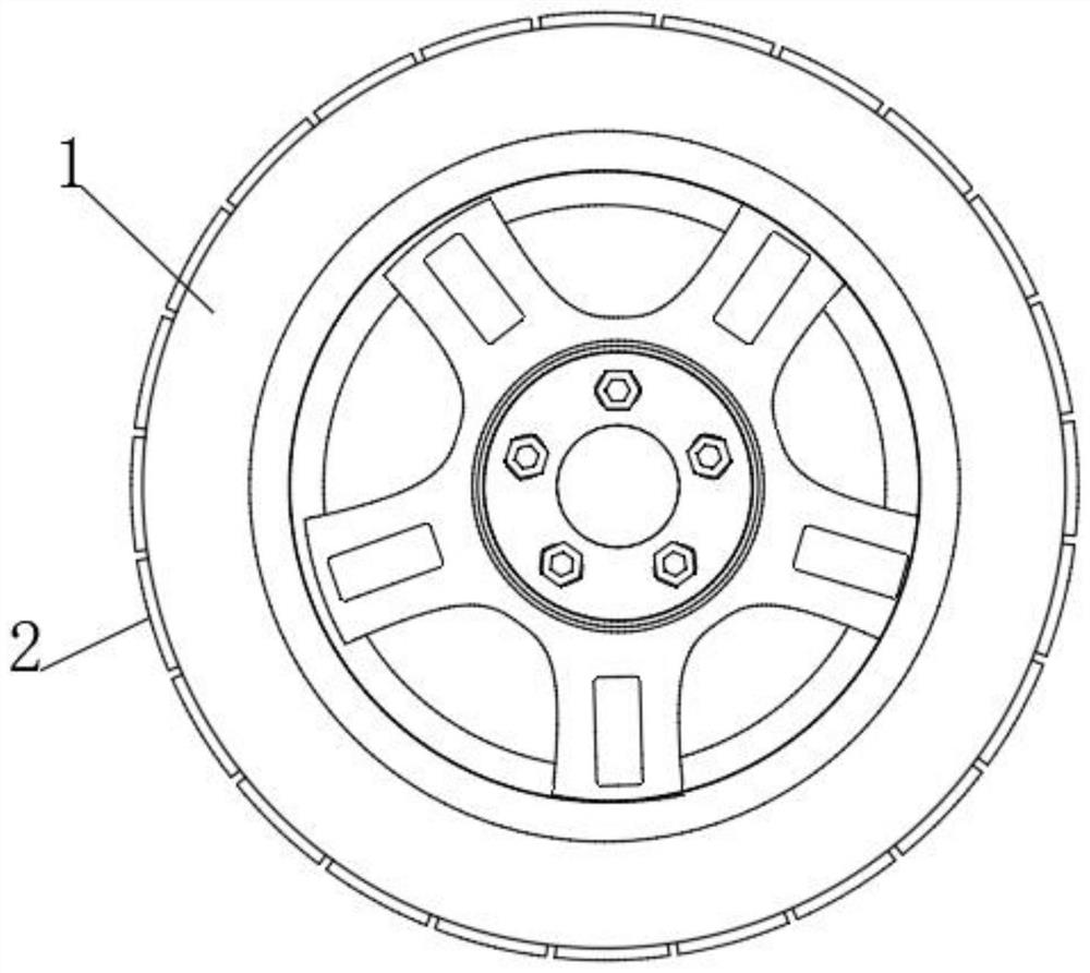 Self-repairing self-chaining antiskid tire