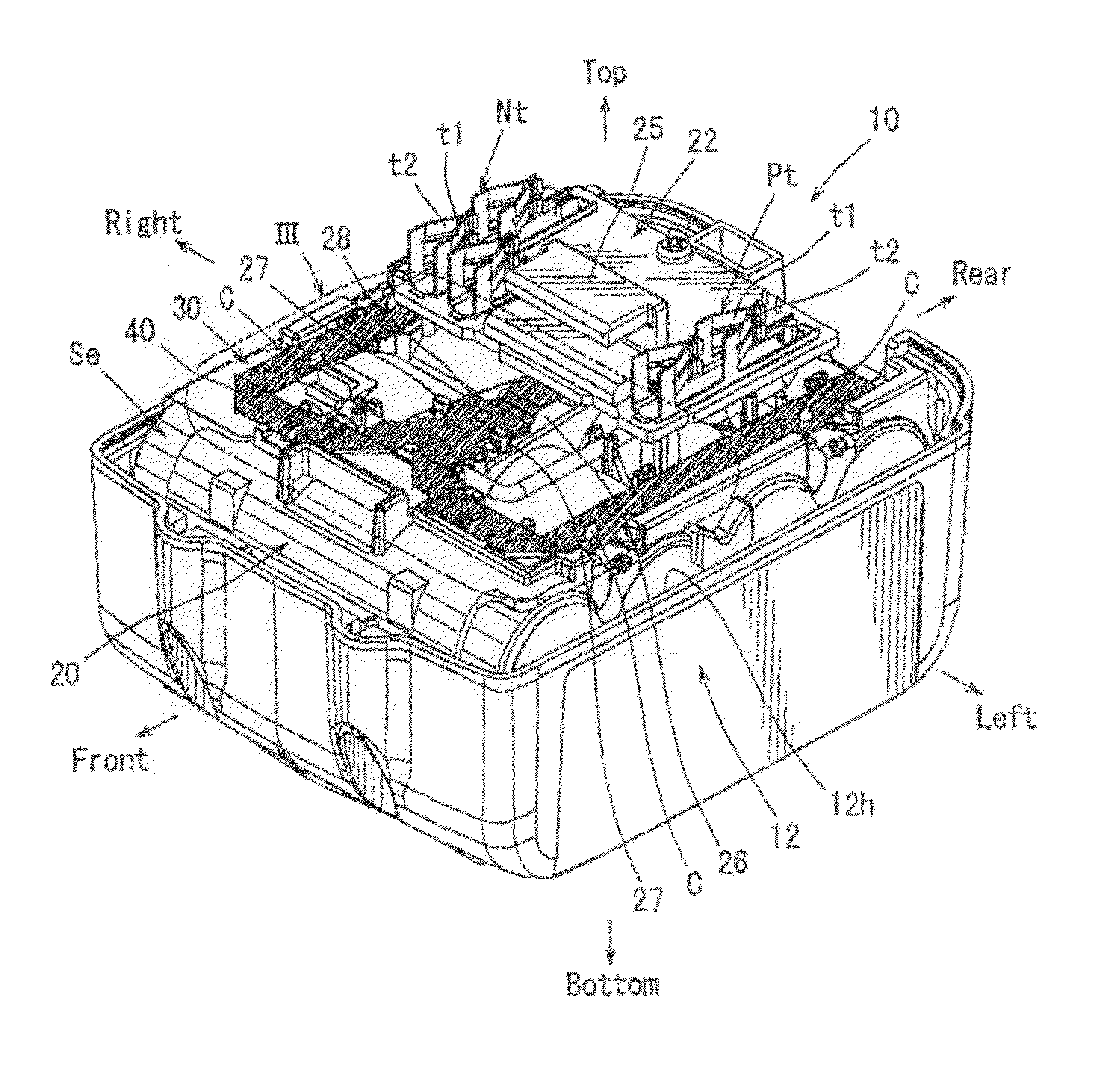 Compact storage of signal lines in a battery pack