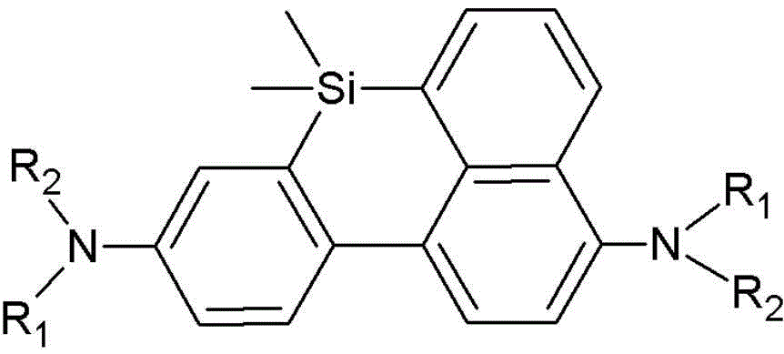 A kind of silicon-containing benzanthracene organic electroluminescent material and its preparation method and application