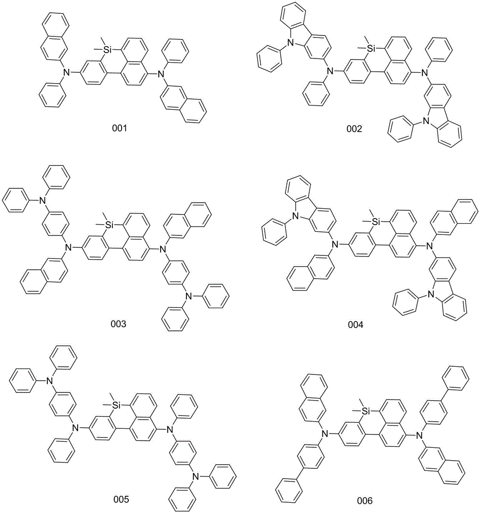 A kind of silicon-containing benzanthracene organic electroluminescent material and its preparation method and application