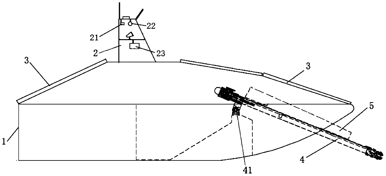 Water surface robot used for water surface garbage clearing and sorting, and sorting and fishing method