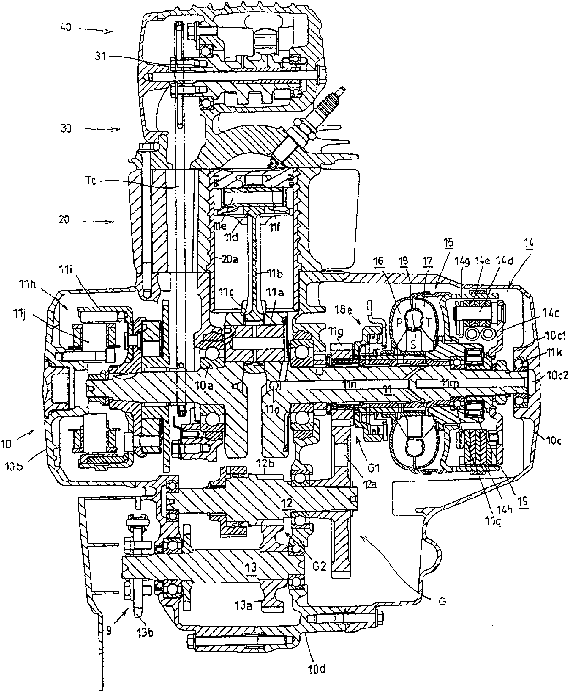 Transmission device for small-sized vehicle