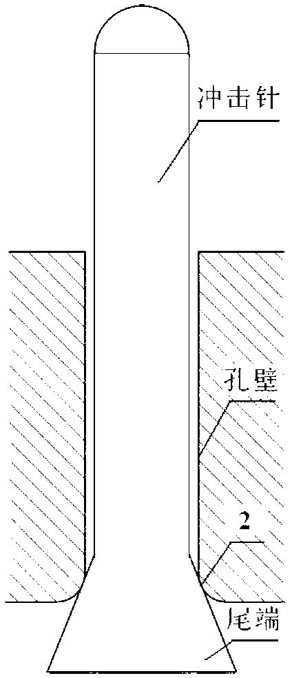 Stepped ultrasonic impact needle device and application thereof