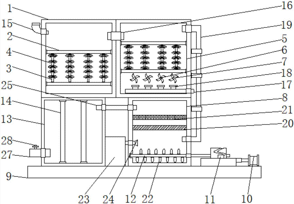 High-efficiency hospital sewage treatment apparatus