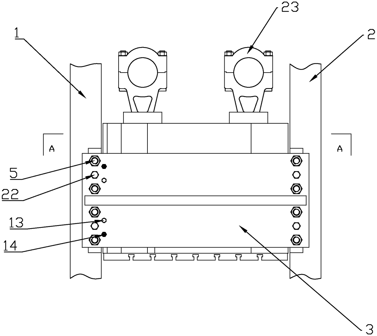 Sliding block guide and precision adjustment structure applied to hot blanking press machine