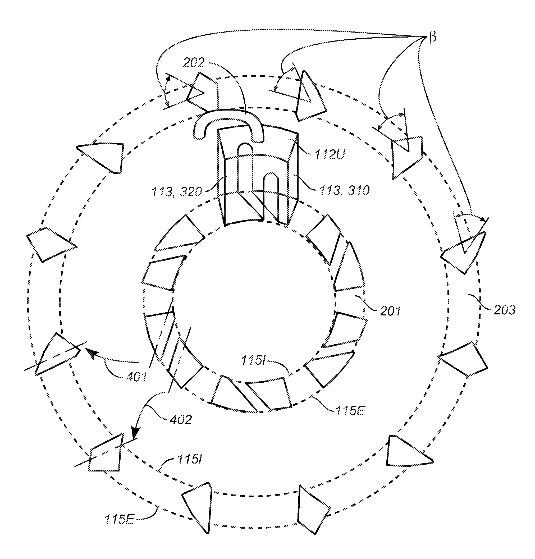 Self-flaring active fixation element for a stent graft