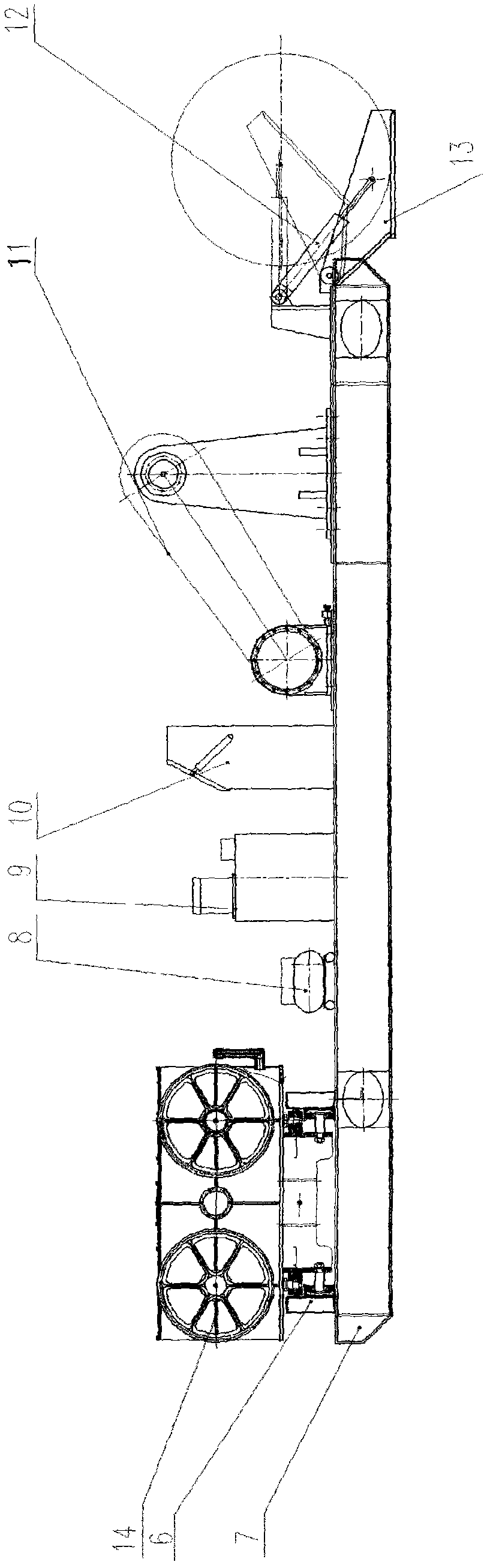 Automatic cable inverting machine of logging cable