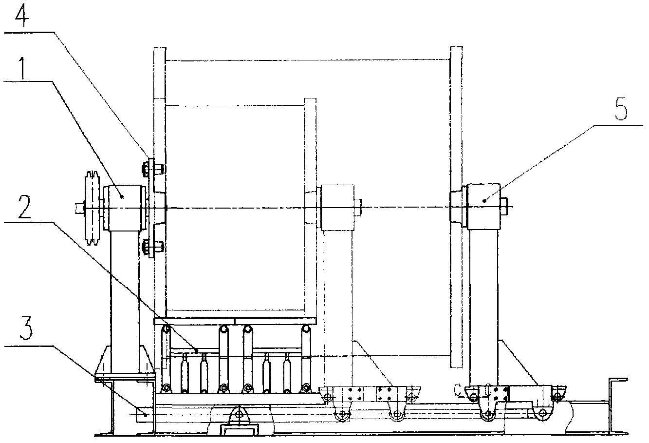 Automatic cable inverting machine of logging cable