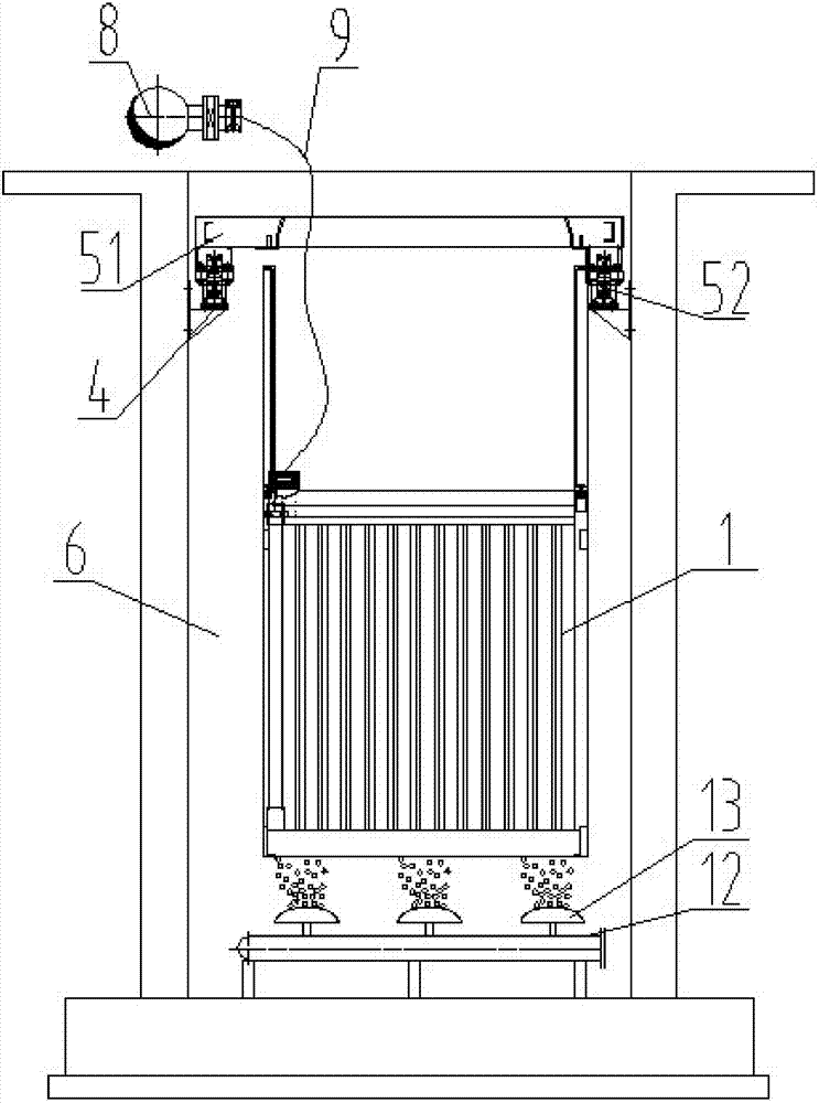 High-efficiency energy-saving integrated MBR (membrane bioreactor) apparatus and sewage treatment method thereof