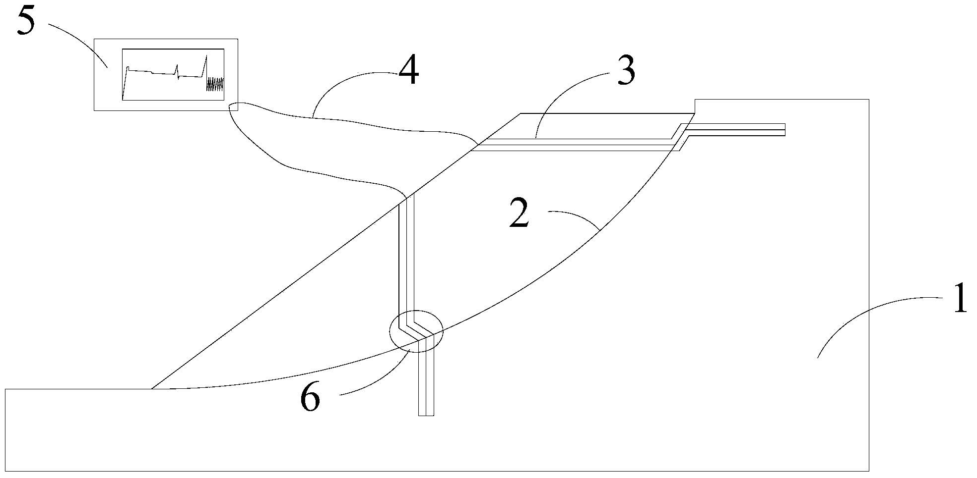 Method and device for monitoring slope deformation and damage based on optical time domain reflectometer technology