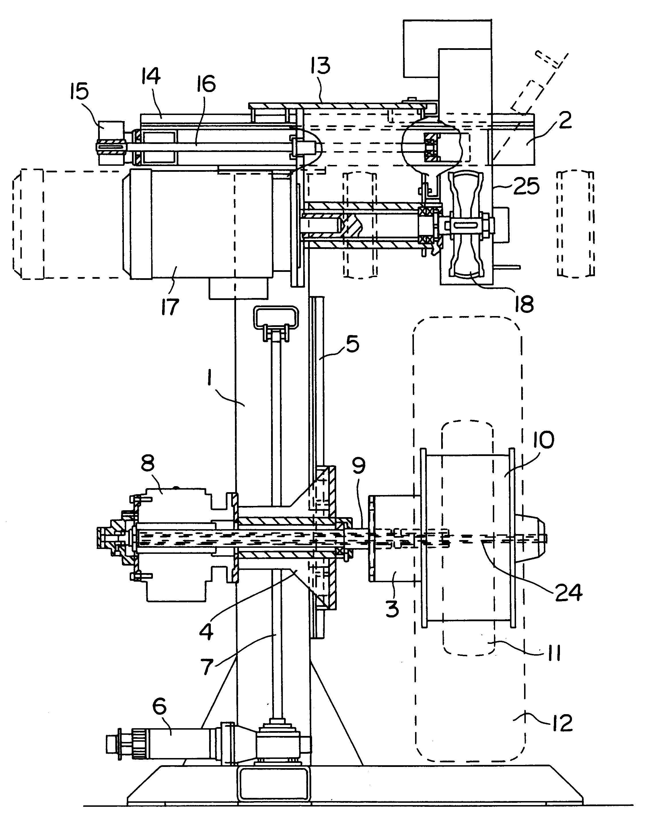 Tire retreading machine