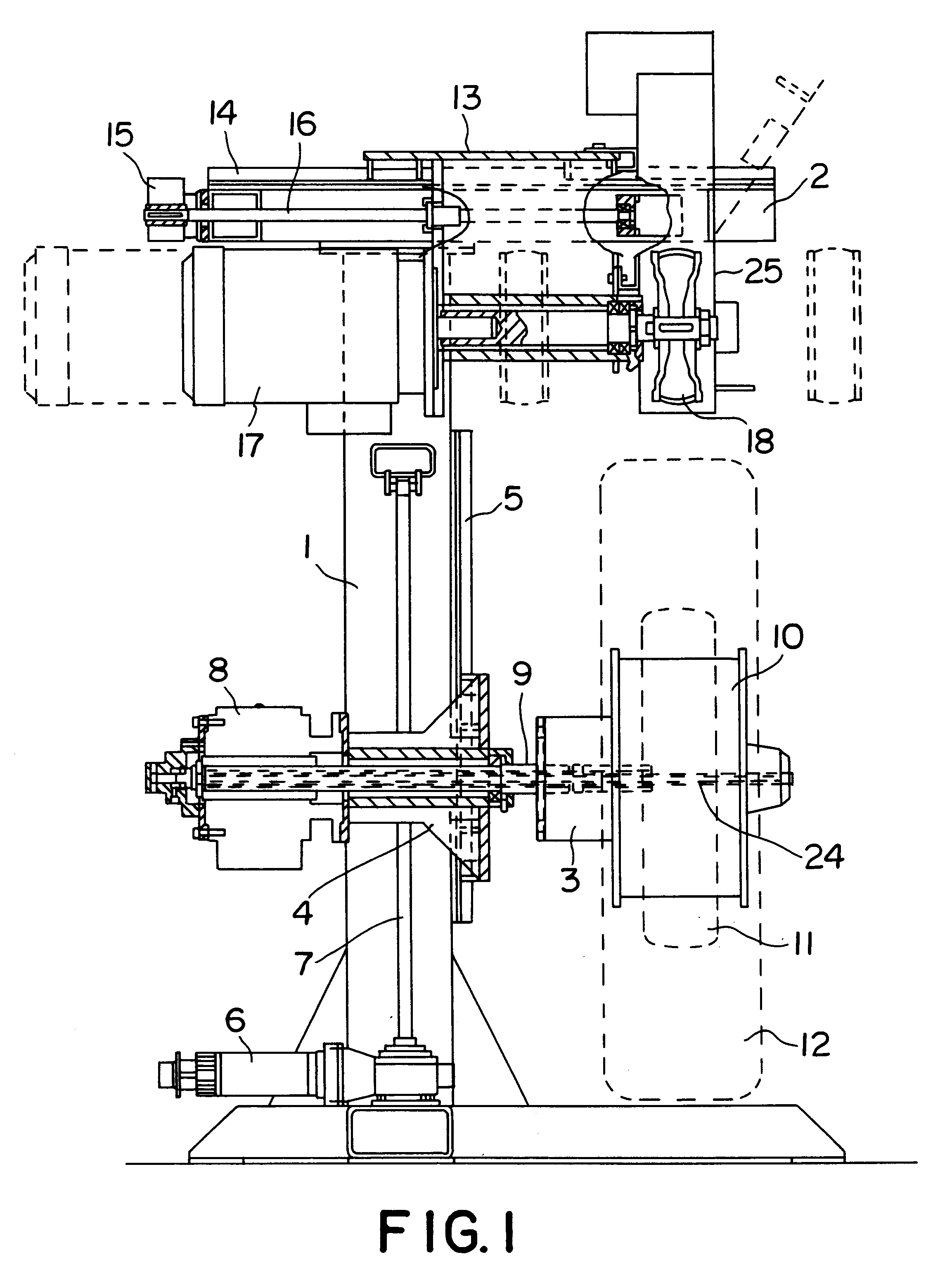 Tire retreading machine