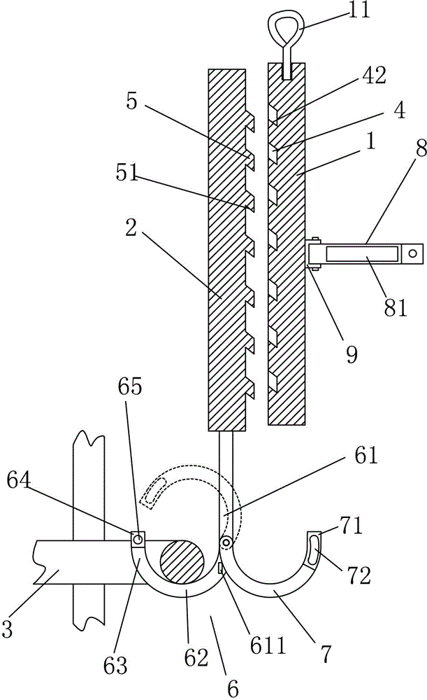 Reinforcement cage lifting part