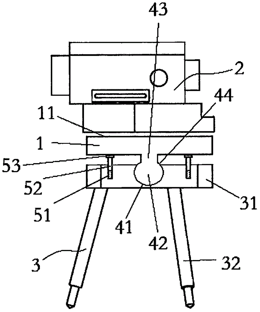 Level bracket structure and leveling method thereof