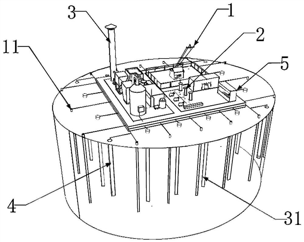 Low-energy-consumption soil organic pollutant in-situ treatment method and system