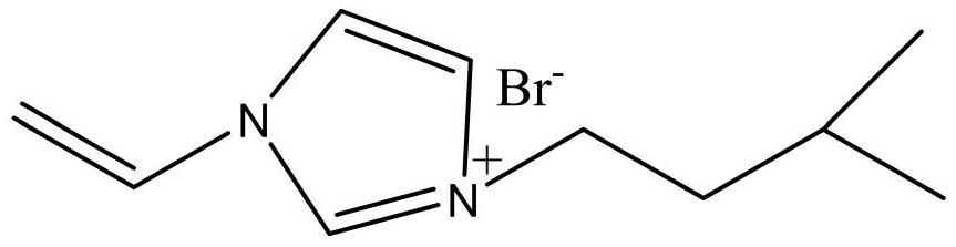 Method for extracting rhodium from alkaline cyanide solution with 1-vinyl-3-isoamylimidazolium bromide