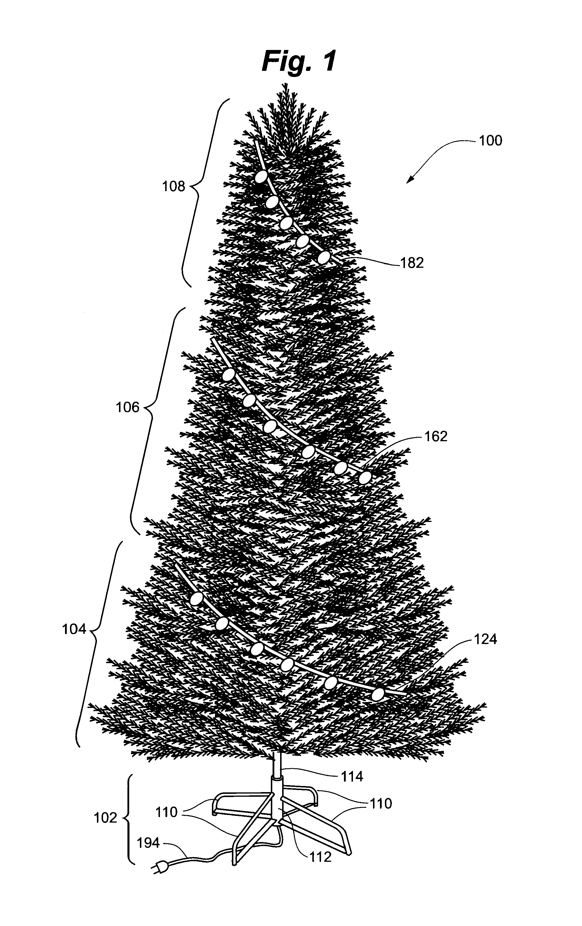 Modular lighted tree