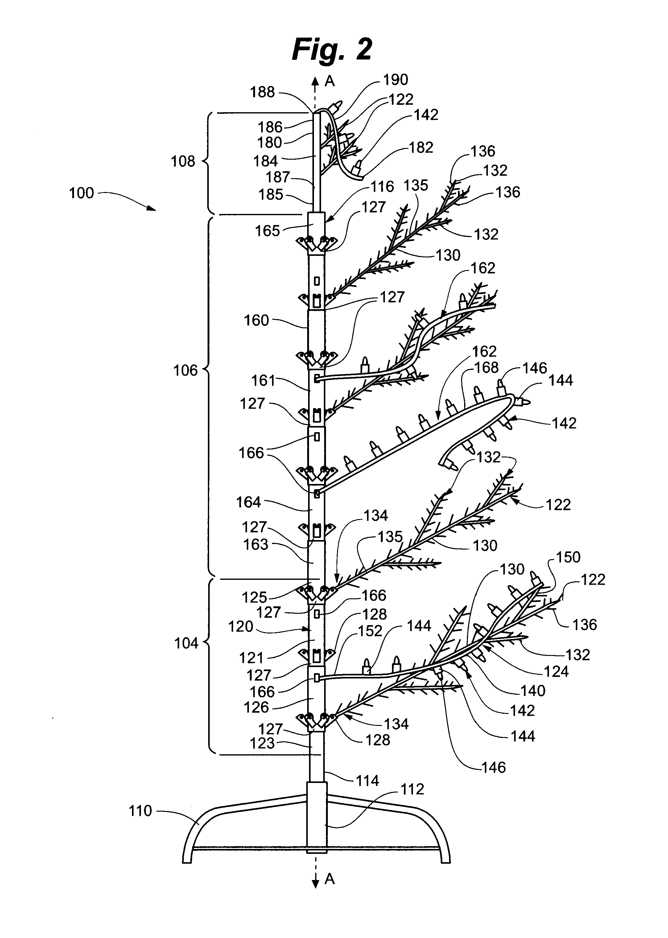 Modular lighted tree