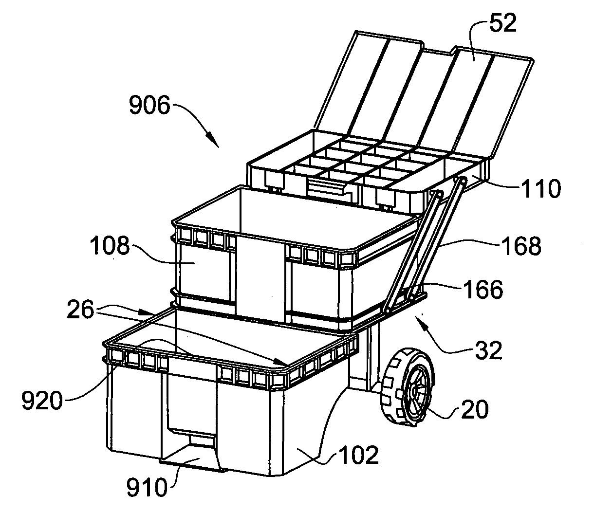 Rolling tool cart