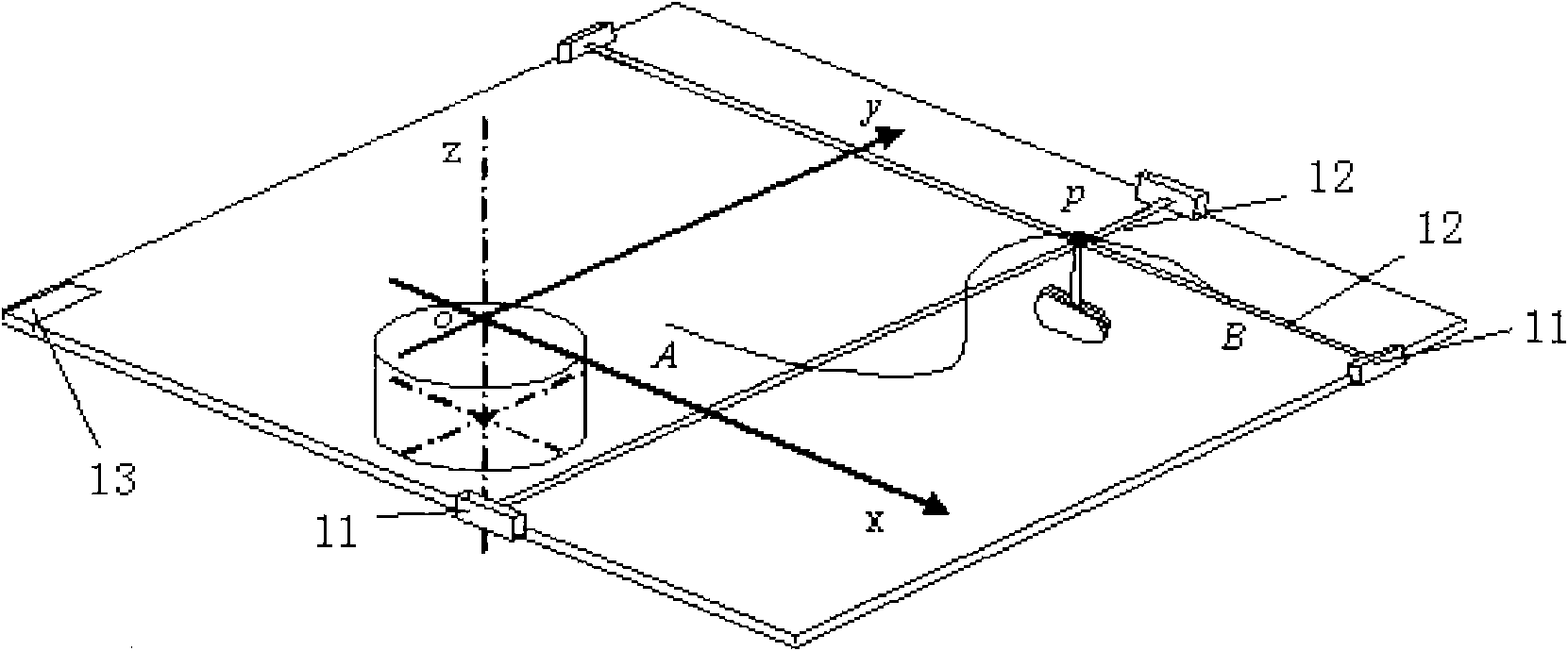 Motion track research device of points