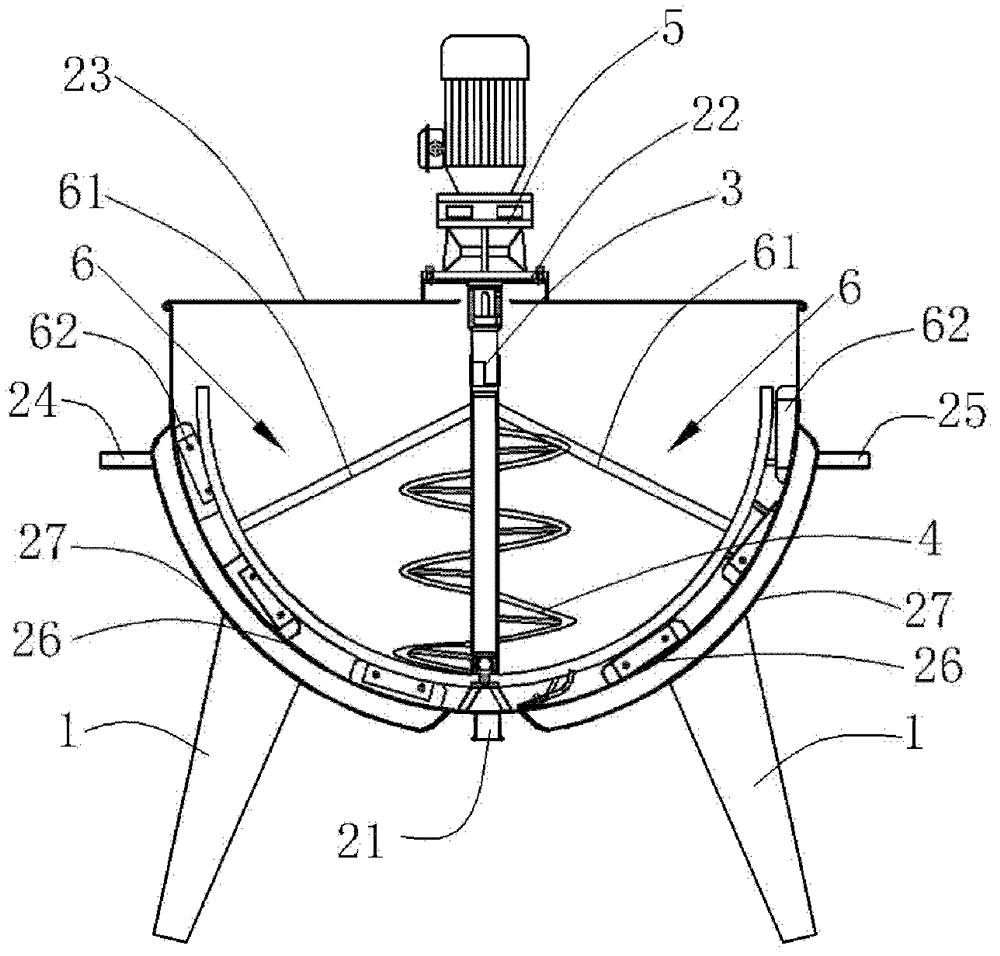 Stirring jacketed pot