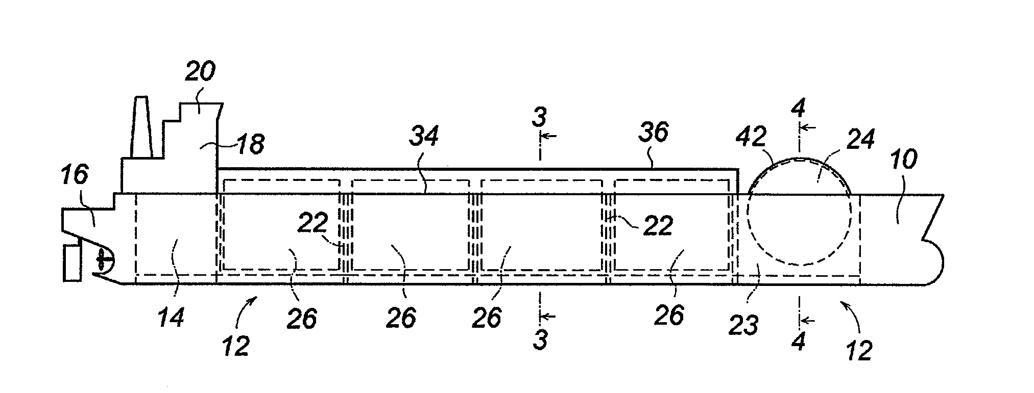 LNG tanker and method for marine transportation of LNG