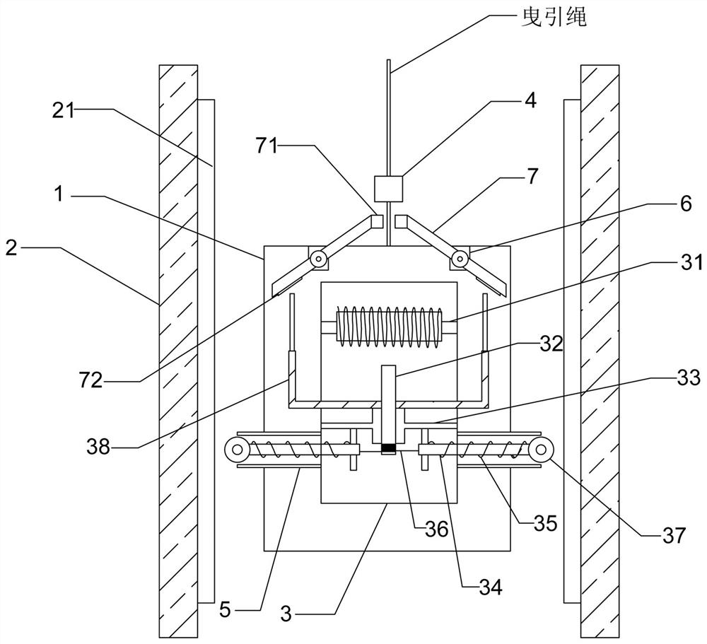 A kind of upward overspeed protection device for elevator