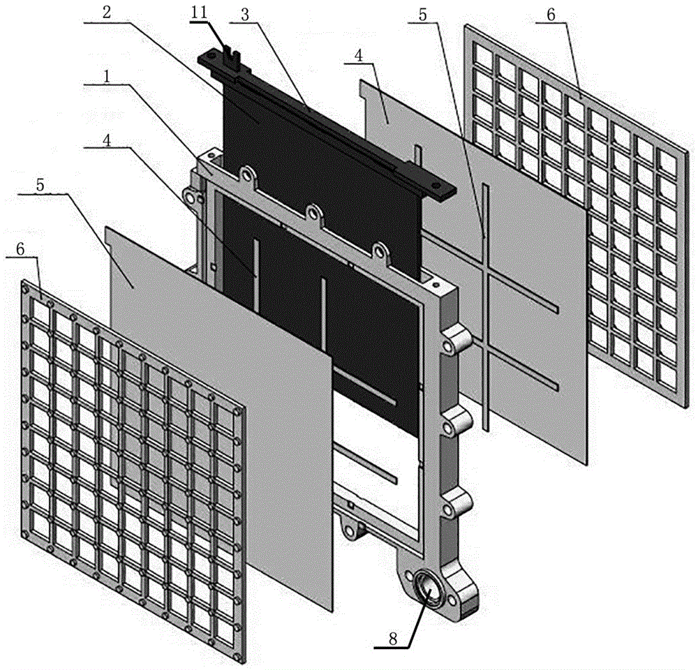 Liquid pipeline built-in compact type aluminum-air fuel cell monomer