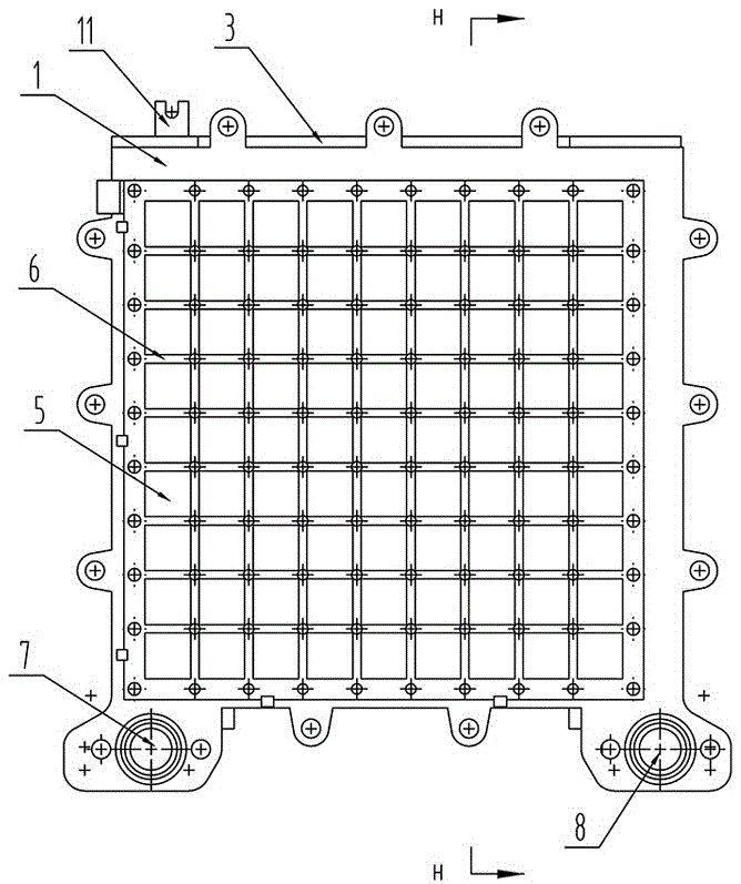 Liquid pipeline built-in compact type aluminum-air fuel cell monomer