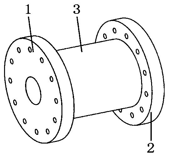 An electrical insulation connection device for the tail shaft of an underwater vehicle