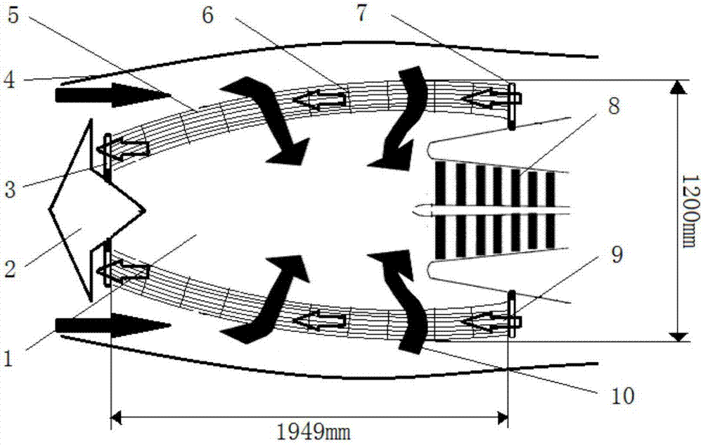 Efficient and compact pre-cooling heat exchanger for pre-cooling gas sucking type engine