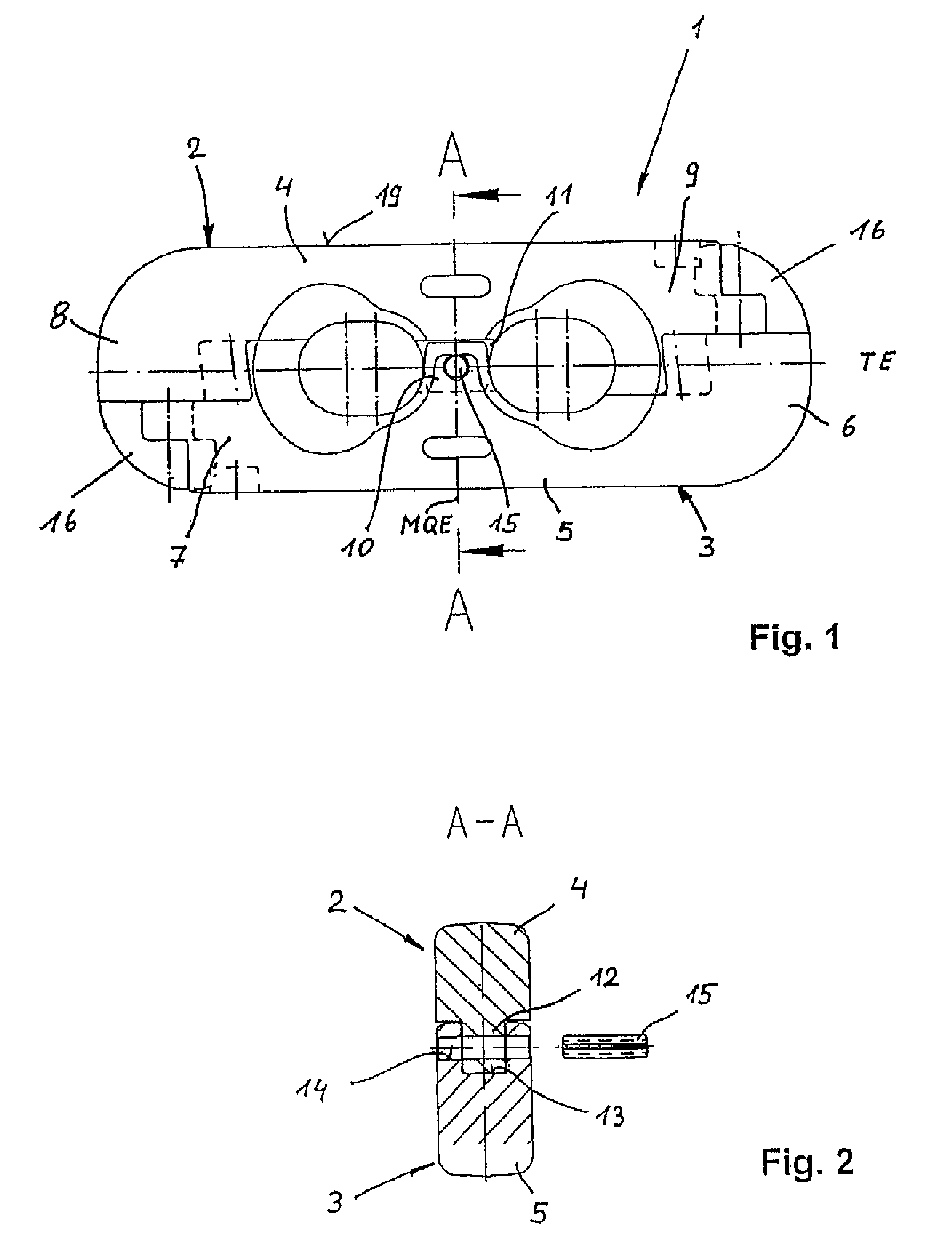 Chain lock for round steel chains